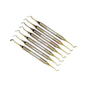 Kit de llenado de amalgama de ionómero de vidrio compuesto, 7 Uds., juego de herramientas restaurativas doradas, relleno de cavidades, tallado, modelado, instrumentos médicos - Product Image 6