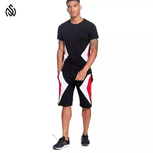 Men's Summer Plus Size Thermal Sports Shorts & <b>T</b>-Shirt Set Custom Solid Color Lightweight Breathable Workout Fitness - Product Image 1