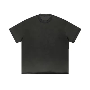 Mens Minimalist <b>TShirt</b> 100_ Cotton Oversized Drop Shoulder Vintage Wash Streetwear Custom logo Desgin Blank t Shirt for Men - Product Image 6