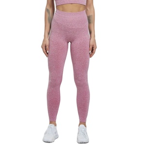 Leggings Deportivos de Cintura Alta para Mujer, sin Costuras, Efecto Push-Up, para Yoga, Fitness, Ejercicio, Poliéster, Jeggings, Ropa Deportiva Casual - Product Image 1