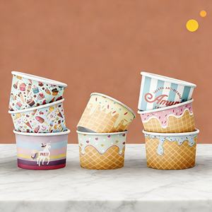 Vasos y Tazones <span class=keywords><strong>de</strong></span> Papel para Helado Biodegradables y Ecológicos SINHCPACK con Impresión <span class=keywords><strong>de</strong></span> Logotipo, Papel Recubierto Impreso en Flexografía - Product Image 3