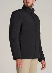 Vente en gros de manteaux à capuche en coton de couleur unie personnalisés pour hommes doudounes vestes d'hiver pour hommes - Product Image 3