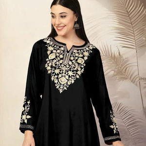 Wholesale Rayon <b>Top</b> with Design Plated and Print Work Short Kurti - Product Image 3