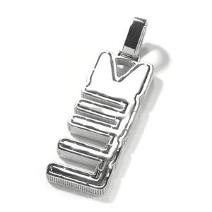 Colgante personalizado Hip Hop New MELL Font, accesorio de collar de letras inglesas de circón vertical simple y de moda - Product Image 4