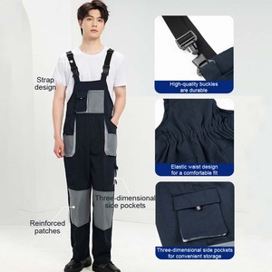 Ropa de Trabajo Personalizada Antiestática, Impermeable y Transpirable para Hombre, Pantalones de Trabajo con Peto, Overol con Múltiples Bolsillos y Estampado en Relieve - Product Image 2
