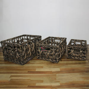 Artex Dong Thap cestas de almacenamiento de jacinto de agua hechas a mano, Cajas de Regalo decorativas de mimbre para cocina, sala de estar y uso doméstico - Product Image 6