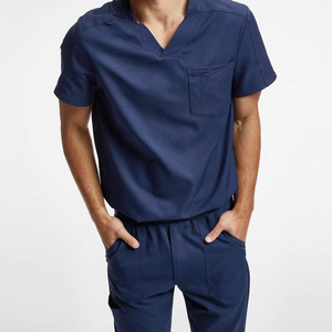 Conjuntos de uniformes médicos personalizados, uniformes sanitarios hospitalarios de verano, conjuntos de uniformes médicos de tela tejida al por mayor - Product Image 1