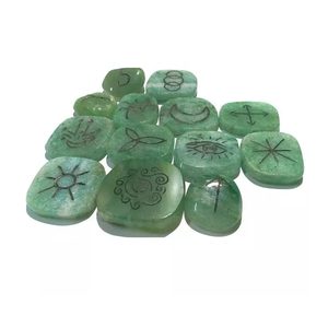 High Quality 13-Piece Karuna Set Green Aventurine Palm Stone Natural Healing Jade <b>Crystal</b> Gemstones for <b>Decor</b> Gift Use Wholesale - Product Image 3