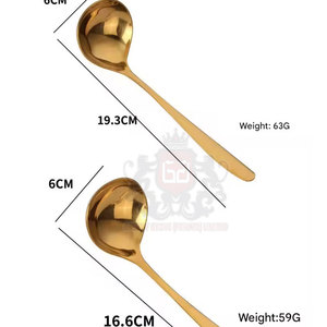ช้อนซุปสแตนเลสขายส่ง ขัดเงาอย่างดี ใช้กับเครื่องล้างจานได้ ทนทาน ด้ามยาว หรูหรา อุปกรณ์ครัวทันสมัย - Product Image 3