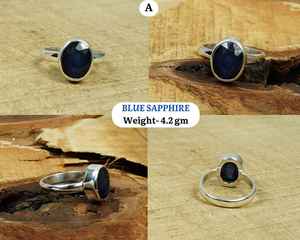 แหวนแซฟไฟร์ทับทิม925เงินสเตอร์ลิงสีแดงสีน้ำเงินสีเหลืองอัญมณีแฮนด์เมดของขวัญเครื่องประดับสำหรับวันแม่ - Product Image 5