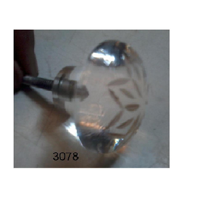 Poignées personnalisées en métal Style vintage Accessoire de décoration de la maison Bouton de porte en verre - Product Image 1