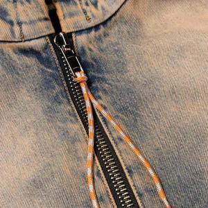 Venta al por mayor de los hombres Vintage Hoodie 100% algodón francés Terry personalizable mejor calidad desgastado ácido lavado bordado invierno - Product Image 4