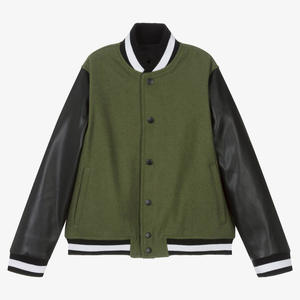 Nuevo diseño 100% chaqueta universitaria de algodón transpirable para hombres cómoda chaqueta universitaria de béisbol de diseño personalizado y logotipo - Product Image 1