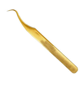 Pinzas de extensión de pestañas con agarre de fibra en pinzas de pestañas de acero inoxidable de color personalizado - Product Image 2