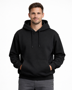 Custom Autumn <b>Hoodies</b> Cropped Wholesale Mens Premium 100% Cotton <b>Fleece</b> Kangaroo Pocket <b>Oversized</b> Fit Custom Colors - Product Image 1