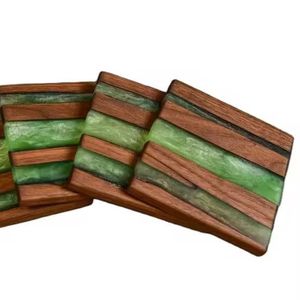 Sous-verres en résine époxy et bois de qualité supérieure - Product Image 5