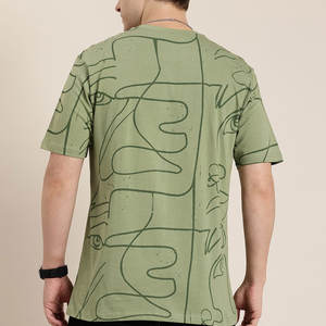 Chemises pour hommes grande taille fabriquées par le fabricant, t-shirt lourd 220 g/m², 100 % coton épais, t-shirt surdimensionné uni à épaules tombantes personnalisé - Product Image 2