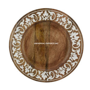 Assiette de chargeur décorative en bois Forme ronde Designer New Under Plate Classic Stylish New Charger Plate - Product Image 5