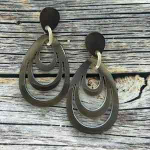 Handmade 100% Premium Quality Natural Buffalo Horn <b>Earrings</b> Eco-Friendly Natural Crafts - Product Image 1