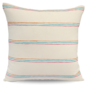 Housse de coussin en coton rayé brodé scandinave minimaliste de luxe, amovible, lavable, 200TC, décoration moderne pour la maison - Product Image 1