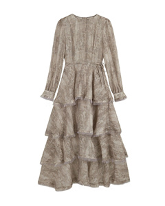 Élégante et charmante robe d'automne pour dames ODM Services Collection d'automne du Vietnam de haute qualité Chiffon Tissu de lin Manches tissées - Product Image 2