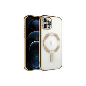 Coque de protection en silicone givré Netzy Luxury Gold pour iPhone 13 Pro Max avec chargement sans fil MagSafe et protection de l'appareil photo - Product Image 1