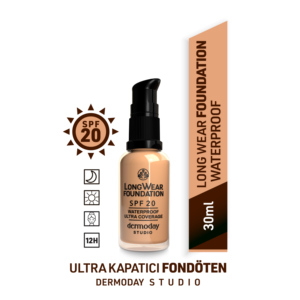 DERMODAY ลองเวิร์ ฟาวเดชั่น 30 มล. SPF 20 กันน้ำ ปกปิดขั้นสุด 12 ชม. เนื้อแมตต์ ลิควิด ฟาวเดชั่น เมคอัพ สีไอวอรี่ D13 - Product Image 2
