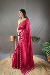 Fournisseur indien de saris Séquence de qualité supérieure pour le travail, décontractés et pour la fête Saree de créateur à vendre en vrac - Product Image 4