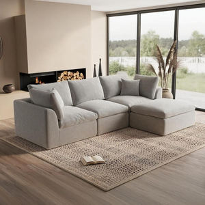Distribuidor de Dropshipping con Base en EE. UU. Suministra Sofá Seccional en Forma de L de Tres Plazas, Diseño Moderno, Esponja de Villa, MOQ 1 Pieza - Product Image 3