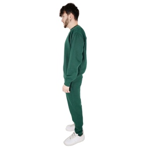 Traje de jogging de algodón ajustado Unisex personalizado de alta calidad, conjunto de chándal de peso medio único, cuello redondo para hombres, sudaderas con capucha y sudadera - Product Image 3