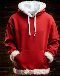 Christmas Apparel Men's Hooded Sweatshirt Long Sleeve Soft Factory Custom logo Solid Knitted Hoodie Pullover Hoodie - Product Image 3