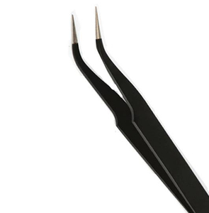 Pinces à cils professionnelles en acier inoxydable avec poignée antistatique et confortable, logo personnalisé - Product Image 4