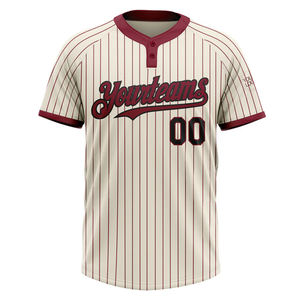 Avec Rayures Brodées Lettre Polyester Tissu Tricot Léger Stretch Sports Respirant Impression Numérique Polyester Baseball Jerseys - Product Image 2