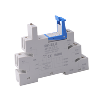 RY-ELE 41F-2Z-C2-4 Socle de relais mince à visser 16A 250VAC Bipolaire 2CO Bloc d'interface de relais ultra-mince pour rail DIN