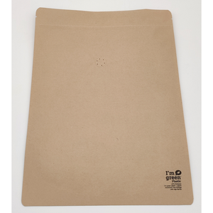 Doypack in carta Kraft I'M GREEN con valvola 240x330+140mm - Product Image 2