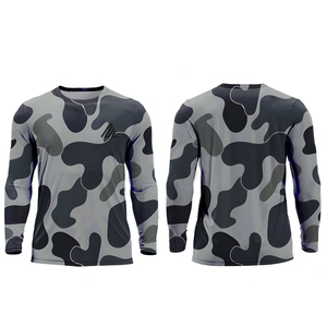 เสื้อยืดแขนยาวผู้ชายแบบขายส่ง สั่งทำโลโก้ OEM ได้ ผลิตจากโพลีเอสเตอร์ 100% น้ำหนัก 140 กรัม ป้องกันรังสียูวี 50+ ระบายอากาศได้ดี ต้านเชื้อแบคทีเรีย แห้งเร็ว พิมพ์ลายดิจิตอล - Product Image 6