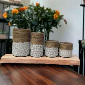 Récipients et bocaux en verre bougie OEM ODM de taille personnalisée avec mosaïque en verre noir et emballage de fil de jute naturel fabriqués à la main en Inde - Product Image 4