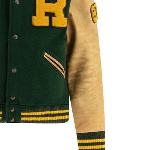 2025 nouvelle mode hommes université Bomber collège Baseball veste en cuir manches support Chenille broderie imperméable coupe-vent - Product Image 5