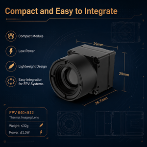 FPV 640x512 <b>Thermal</b> <b>Imaging</b> <b>Camera</b> Lens Module Uncooled Infrared Sensor for UAV Drone Night Vision - Product Image 4
