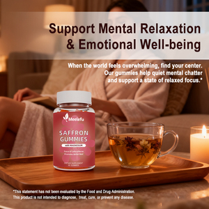 Meelefu OEM/ODM nghệ tây bổ sung Gummies nghệ tây chiết xuất cho tâm trạng. Năng lượng, hỗ trợ mắt cho phụ nữ và nam giới - Product Image 4
