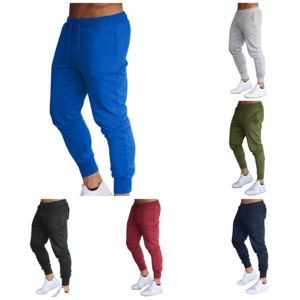 Venta caliente colorido bolsillo lateral lona pesado forro polar hombres elástico apilado Joggers cordón cierre deportes - Product Image 2