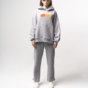 Conjuntos de chándales 2025 de alta calidad, chándal de algodón de gran tamaño para mujer, chándal de algodón 100%, ropa larga de invierno de talla grande - Product Image 4