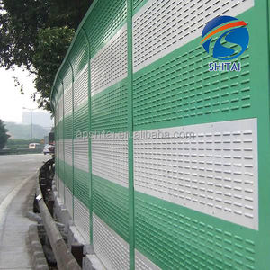 Ağır yol ses barrierr anti-pas gürültü koruma duvar karayolu için galvanizli akustik panjur gürültü bariyeri - Product Image 2