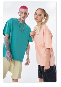 Nuevo diseño de camisetas de alta calidad para hombre/mujer con impresión y logotipo personalizados, ropa casual, camisetas oversize y con hombros caídos. - Product Image 4