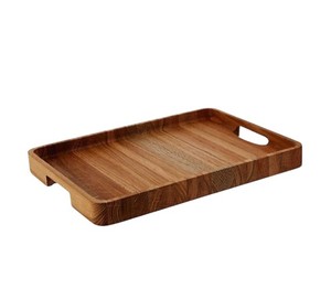 Plato de madera para servir de uso multiusos, bandeja hecha a mano para el desayuno, café, té, aperitivos, comida, mesa para servir, mostrador, bandeja para servir - Product Image 4