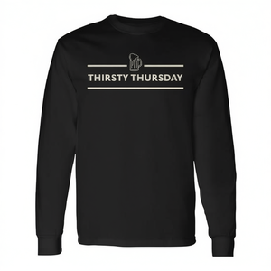 T-shirt à manches longues Thirsty Thursday pour adulte, avec motif de tasse de bière - Product Image 2