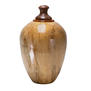 Urne funéraire personnalisée en bois naturel pour cendres d'adultes, design durable, pour services funéraires et crémations - Product Image 2