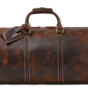 Bolsa de Viaje de Cuero de Alta Calidad para Viajes de Fin de Semana, Gimnasio y Uso Profesional, Construcción Duradera con Aspecto Clásico - Product Image 3
