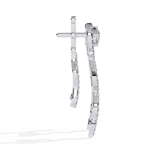 Pendientes Brillantes de Oro de 18K para Mujer con Diamantes Redondos Cultivados en Laboratorio - Product Image 4