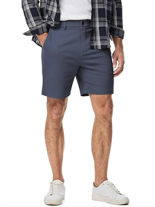 Shorts chino classiques pour homme, coupe ajustée, fitness, été, extensible, taille en coton sergé, shorts décontractés, logo personnalisé, vente en gros directe d'usine - Product Image 3